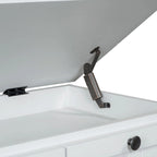 Banc à chaussures avec coussin rabattable et espace de rangement caché, banc de rangement à chaussures pour entrée avec 3 tiroirs, banc de bout de lit pour chambre