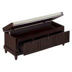 Banc à chaussures avec coussin rabattable et espace de rangement caché, banc de rangement à chaussures pour entrée avec 3 tiroirs, banc de bout de lit pour chambre