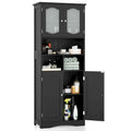 Meuble de rangement haut de salle de bain de 148,6 cm, armoire à linge sur pied - Voir détails