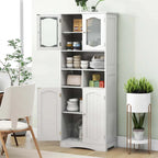 Meuble de rangement haut de salle de bain de 148,6 cm, armoire à linge sur pied - Voir détails