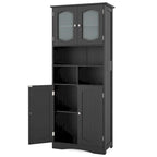 Meuble de rangement haut de salle de bain de 148,6 cm, armoire à linge sur pied - Voir détails