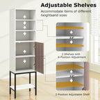 Costway Armoire Haute de Salle de Bain de 57 po avec 1 Porte et 4 Étagères - Voir Détails