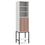 Costway Armoire Haute de Salle de Bain de 57 po avec 1 Porte et 4 Étagères - Voir Détails