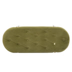 Bout de banc capitonné en velours pour salon/chambre