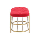 Bout de banc capitonné en velours pour salon/chambre