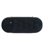 Bout de banc capitonné en velours pour salon/chambre