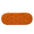 Bout de banc capitonné en velours pour salon/chambre