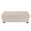 Banc de rangement pour chaussures et linge DUO 6 boutons, lin – NOVA