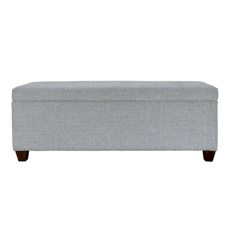 Banc de rangement pour chaussures et linge DUO 6 boutons, lin – NOVA