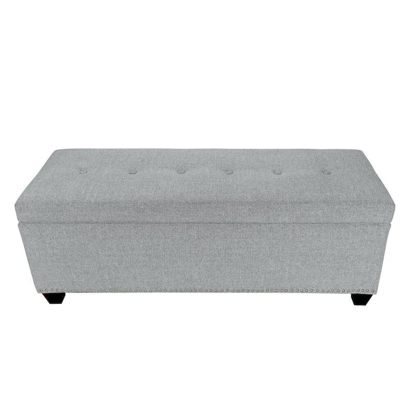 Banc de rangement pour chaussures et linge DUO 6 boutons, lin – NOVA