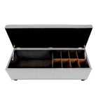 Banc de rangement pour chaussures et linge DUO 6 boutons, lin – NOVA