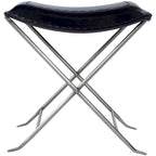 Tabouret artisanal en cuir Melton (Inde)