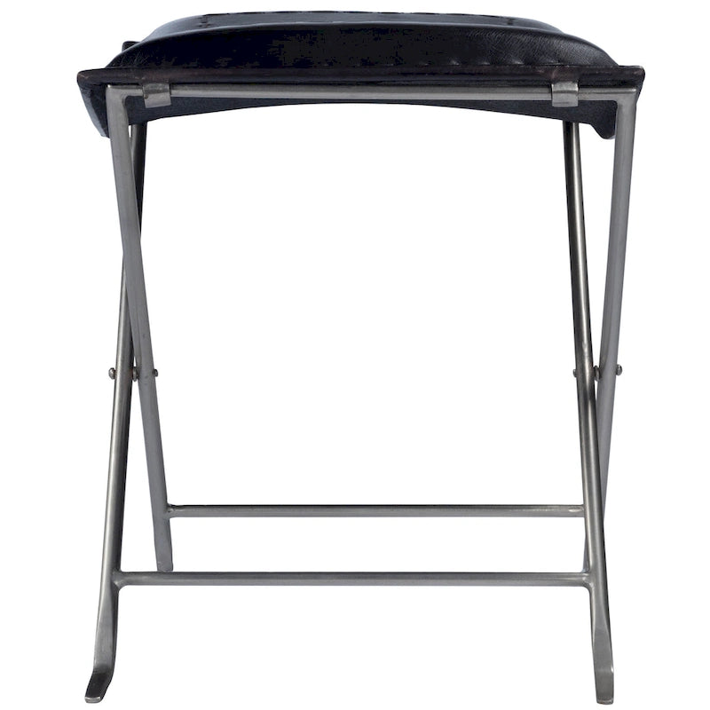 Tabouret artisanal en cuir Melton (Inde)
