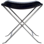 Tabouret artisanal en cuir Melton (Inde)