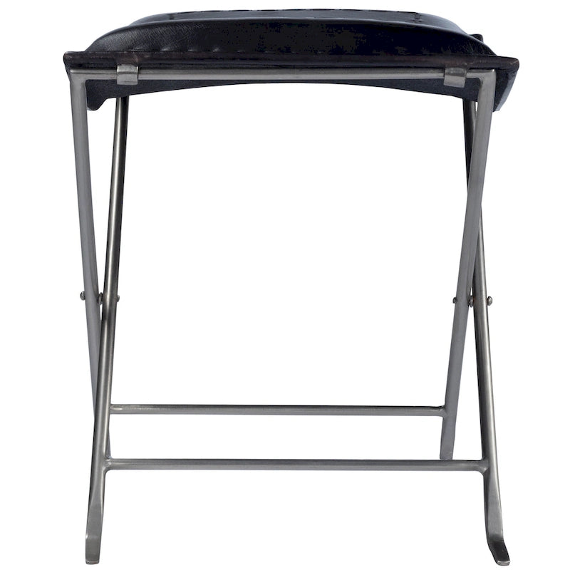 Tabouret artisanal en cuir Melton (Inde)