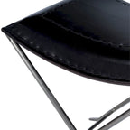 Tabouret artisanal en cuir Melton (Inde)