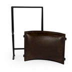 Tabouret artisanal en cuir Melton (Inde)