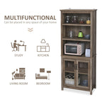 Armoire de rangement multifonctionnelle, étagère bibliothèque avec étagères réglables, présentoir pour bureau, cuisine, salon, nature