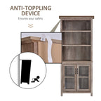 Armoire de rangement multifonctionnelle, étagère bibliothèque avec étagères réglables, présentoir pour bureau, cuisine, salon, nature