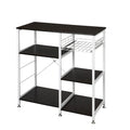 Étagère de Cuisine 35,5, Meuble de Rangement 3 Niveaux pour Micro-ondes, Marron Foncé
