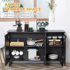 Meuble bas de cuisine, buffet avec étagère réglable, bar à café pour salon, salle à manger