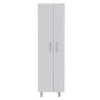 Armoire de nettoyage, armoire à deux portes, quatre pieds, cinq étagères