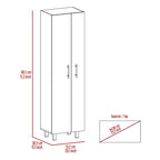 Armoire de nettoyage, armoire à deux portes, quatre pieds, cinq étagères