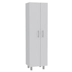 Armoire de nettoyage, armoire à deux portes, quatre pieds, cinq étagères