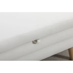 Banc de rangement en velours avec pieds en bois pour salon et chambre à coucher
