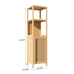 Meuble de rangement multifonctionnel en bambou de grande capacité pour salle de bain et salon