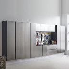Armoire de rangement murale utilitaire en bois pour garage