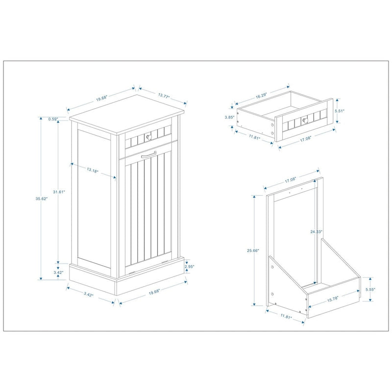 Meuble poubelle de cuisine