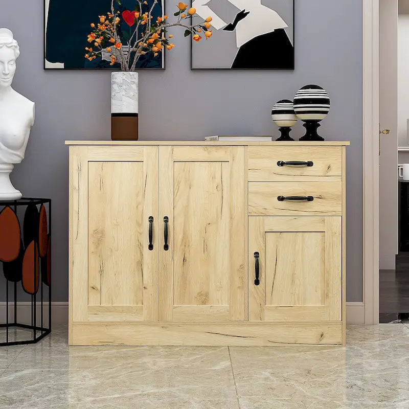 Buffets de style campagnard français, Armoires de rangement avec 2 séparateurs
