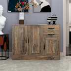 Buffets de style campagnard français, Armoires de rangement avec 2 séparateurs