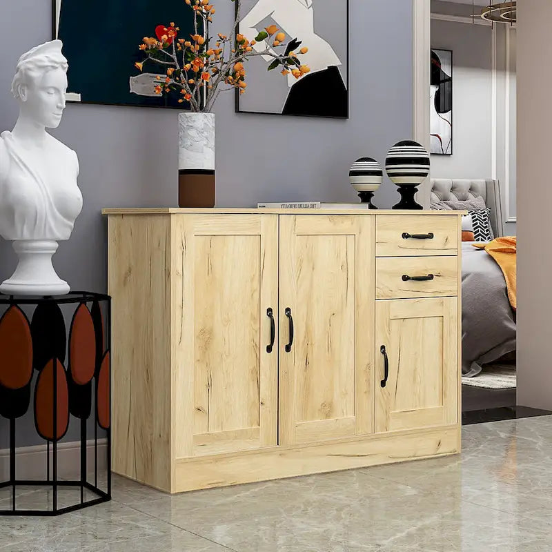 Buffets de style campagnard français, Armoires de rangement avec 2 séparateurs