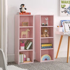 Tour de rangement multimédia à 8 niveaux, meuble de rangement CD/DVD fin avec étagères réglables, bibliothèque haute et étroite.
