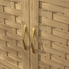 Buffet et vaisselier Accent Kitchen – Armoire de rangement en bois avec tiroir vitré et emplacement pour micro-ondes