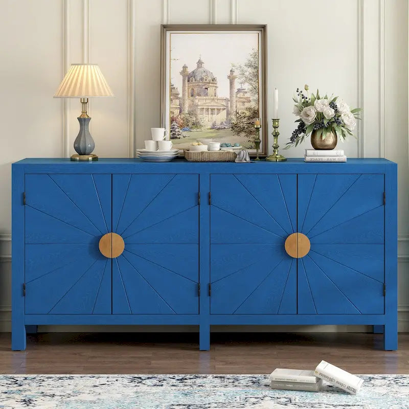 Ensemble d'armoires de cuisine blanc lustré, base de 396 cm de large - 153x24
