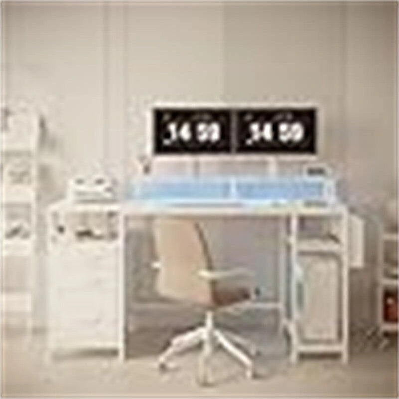 Bureau d'ordinateur blanc - 18,8P x 18,8L x 33,4H