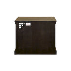 Classeur latéral en bois traditionnel, Tiroir de classement de rangement, Tiroir de classement de bureau, Entièrement assemblé Marron foncé