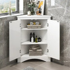 Meuble de rangement de salle de bain avec étagères réglables Meuble bas autoportant – 43,7L x 43,7l x 80H cm