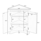 Meuble de rangement de salle de bain avec étagères réglables Meuble bas autoportant – 43,7L x 43,7l x 80H cm