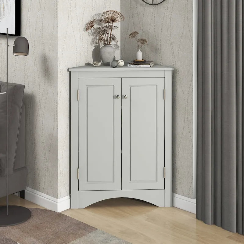 Meuble de rangement de salle de bain avec étagères réglables Meuble bas autoportant – 43,7L x 43,7l x 80H cm