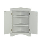 Meuble de rangement de salle de bain avec étagères réglables Meuble bas autoportant – 43,7L x 43,7l x 80H cm
