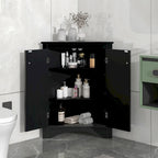 Meuble de rangement de salle de bain avec étagères réglables Meuble bas autoportant – 43,7L x 43,7l x 80H cm