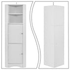 Meuble de rangement haut d'angle de salle de bain moderne en bois avec poignées métalliques