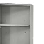 Meuble de rangement haut d'angle de salle de bain moderne en bois avec poignées métalliques