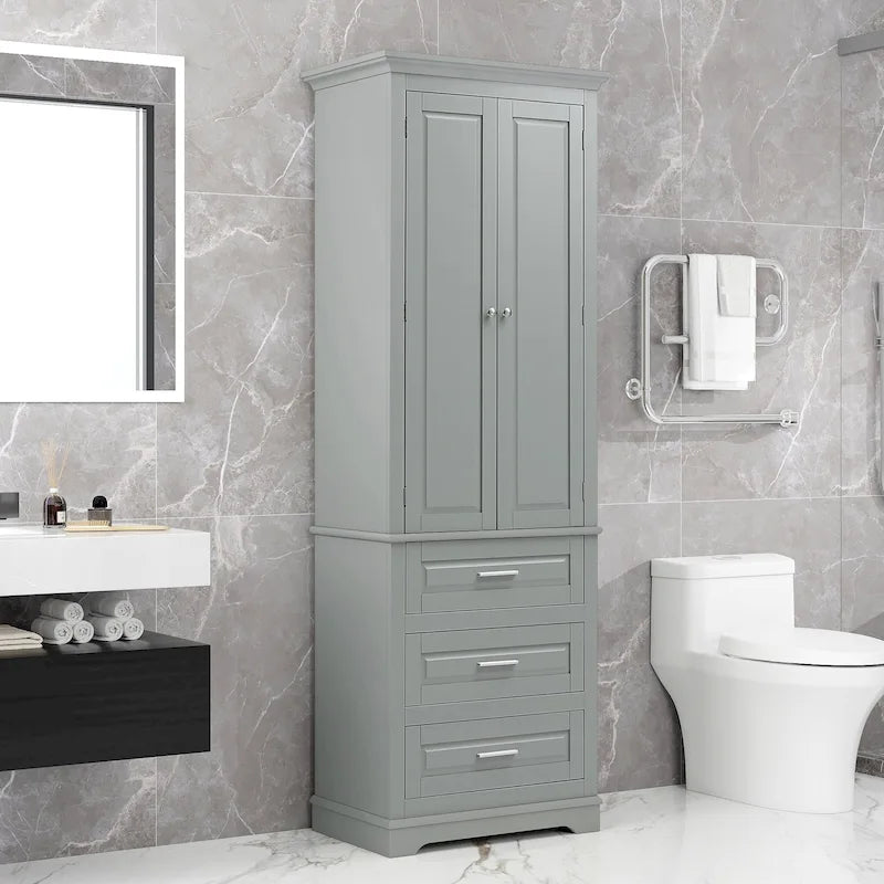 Armoire haute de rangement à trois tiroirs - S/O