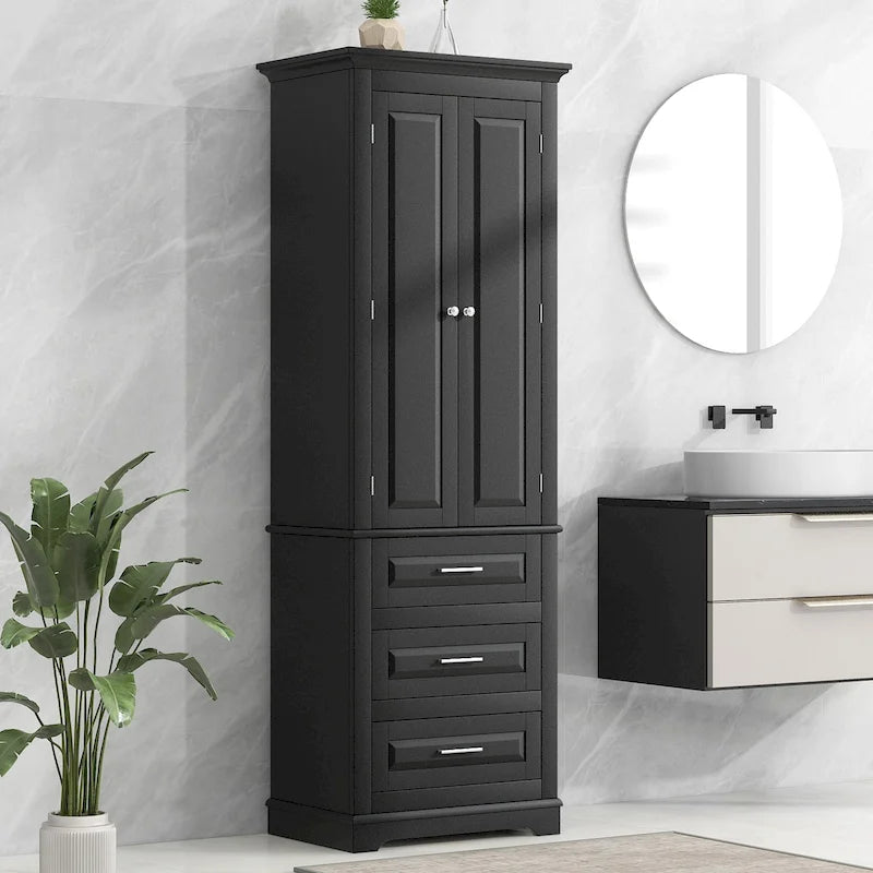 Armoire haute de rangement à trois tiroirs - S/O