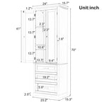 Armoire haute de rangement à trois tiroirs - S/O
